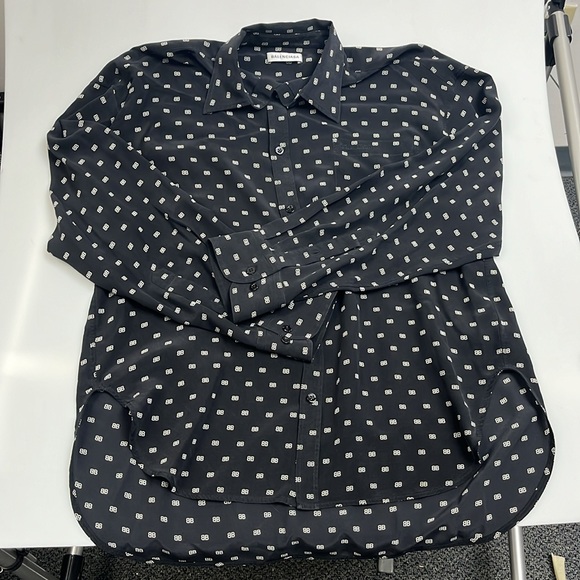 Authentic Balenciaga Men’s Collared Button Down Shirt with BB Monogram ❣️ - Picture 6 of 9